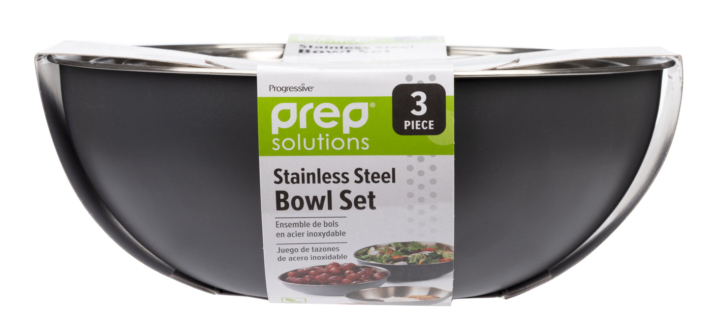 Prep Solutions Stainless Steel Mixing Bowls (3 Pieces)