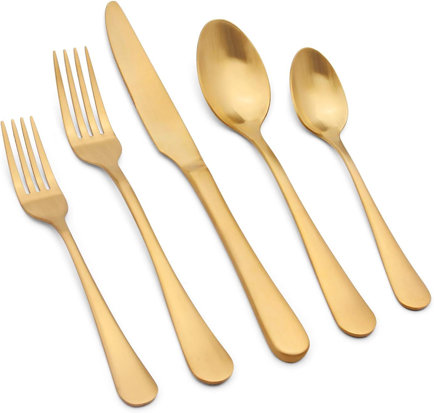 Elevate Your Dining Experience with Our 20-Piece Matte Gold Stainless Steel Flatware Set - Perfect for Home, Weddings, and Parties