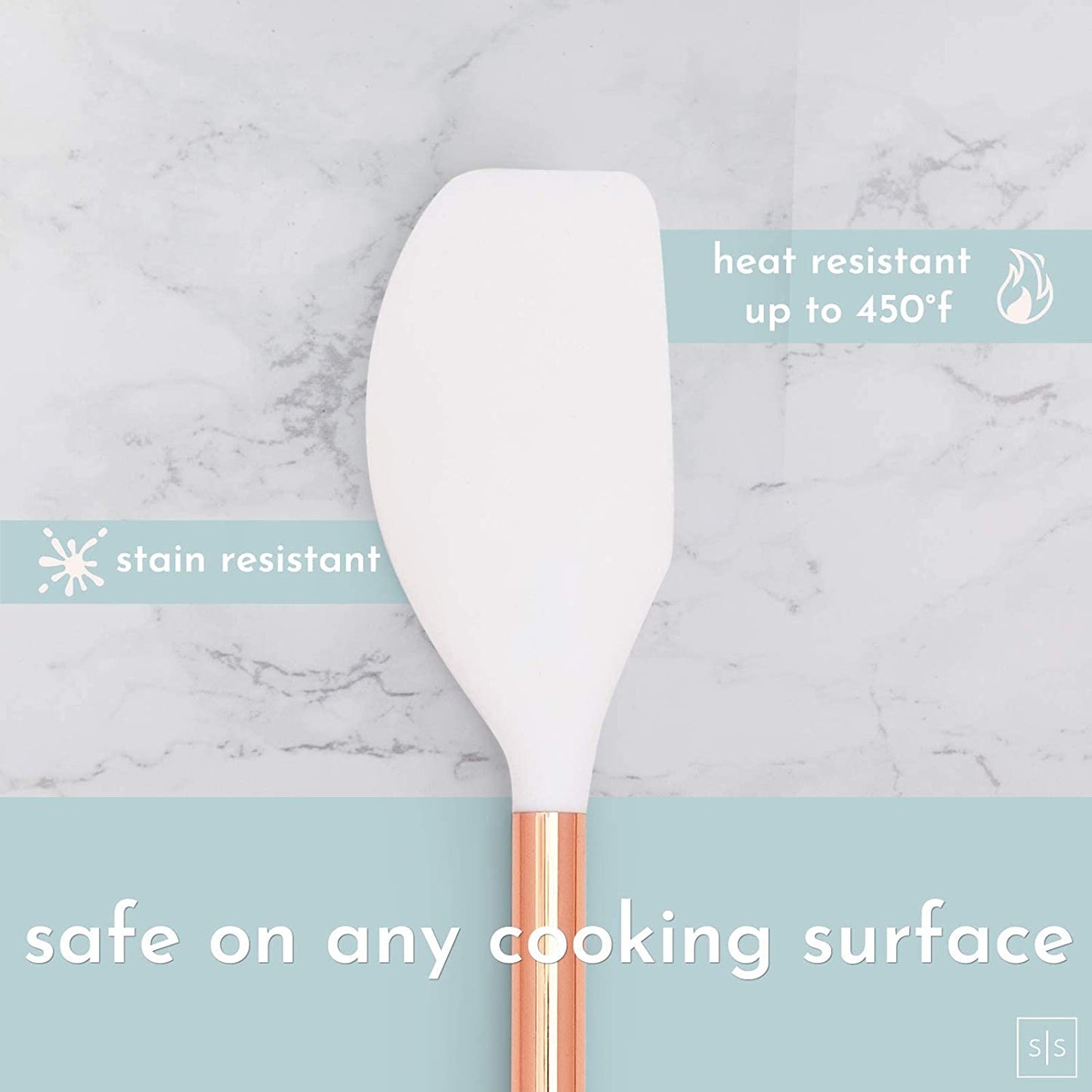 Elevate Your Cooking Experience with Our Stylish 17-Piece White Silicone and Copper Kitchen Utensils Set – Complete with Holder, Measuring Cups, and Spoons for the Modern Chef