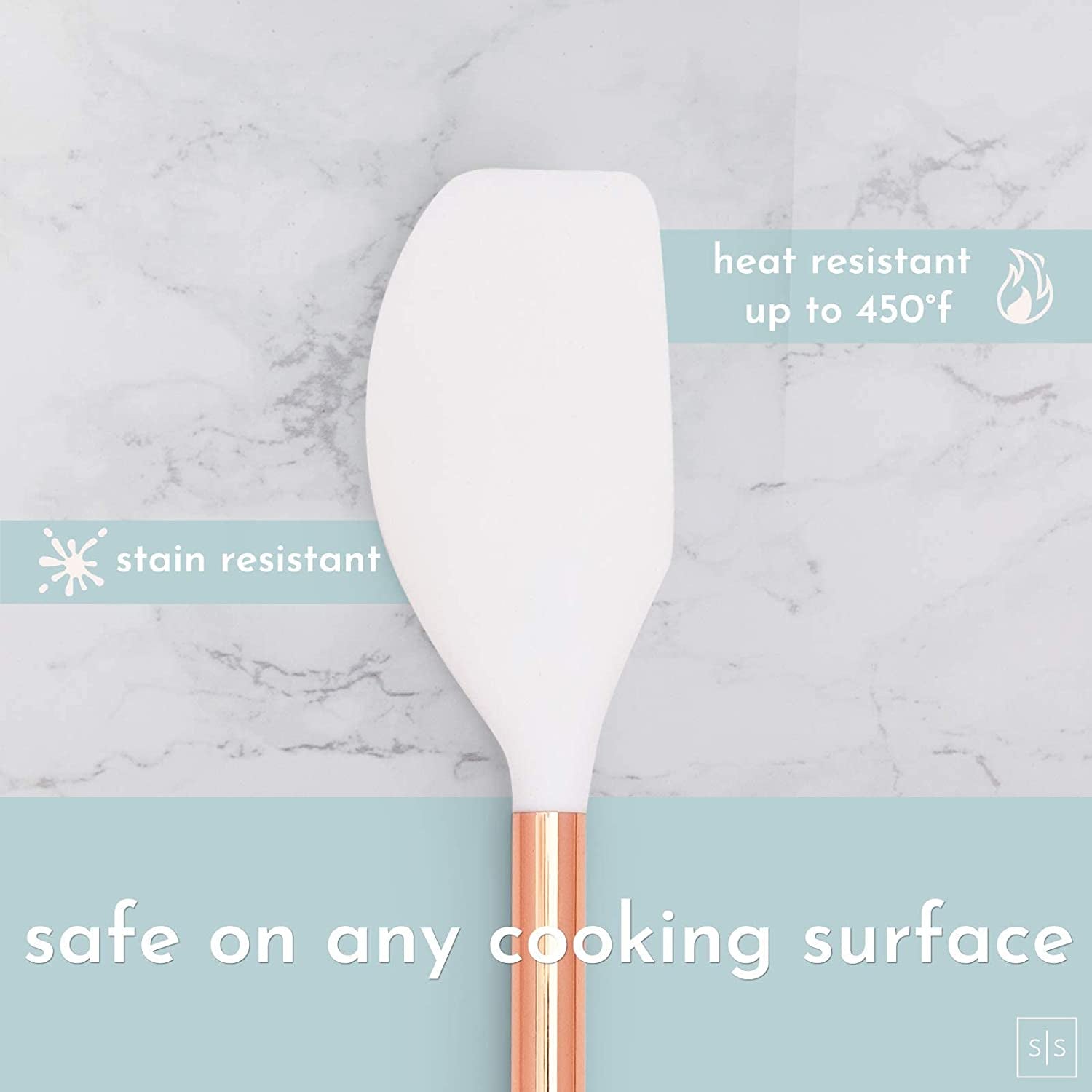 Elevate Your Cooking Experience with Our Stylish 17-Piece White Silicone and Copper Kitchen Utensils Set – Complete with Holder, Measuring Cups, and Spoons for the Modern Chef