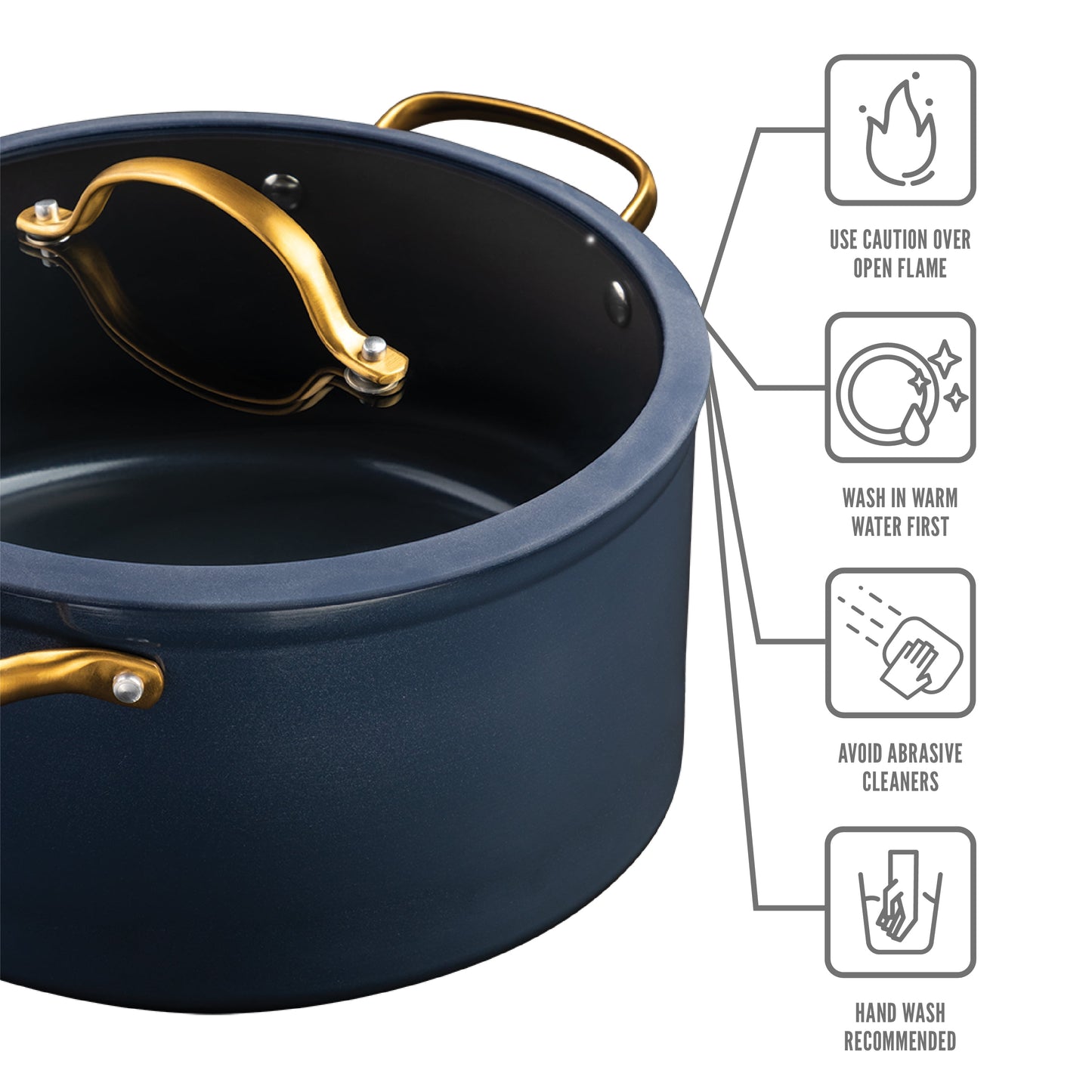 Transform Your Cooking Experience with the Thyme & Table 12-Piece Non-Stick Cookware Set in Elegant Blue