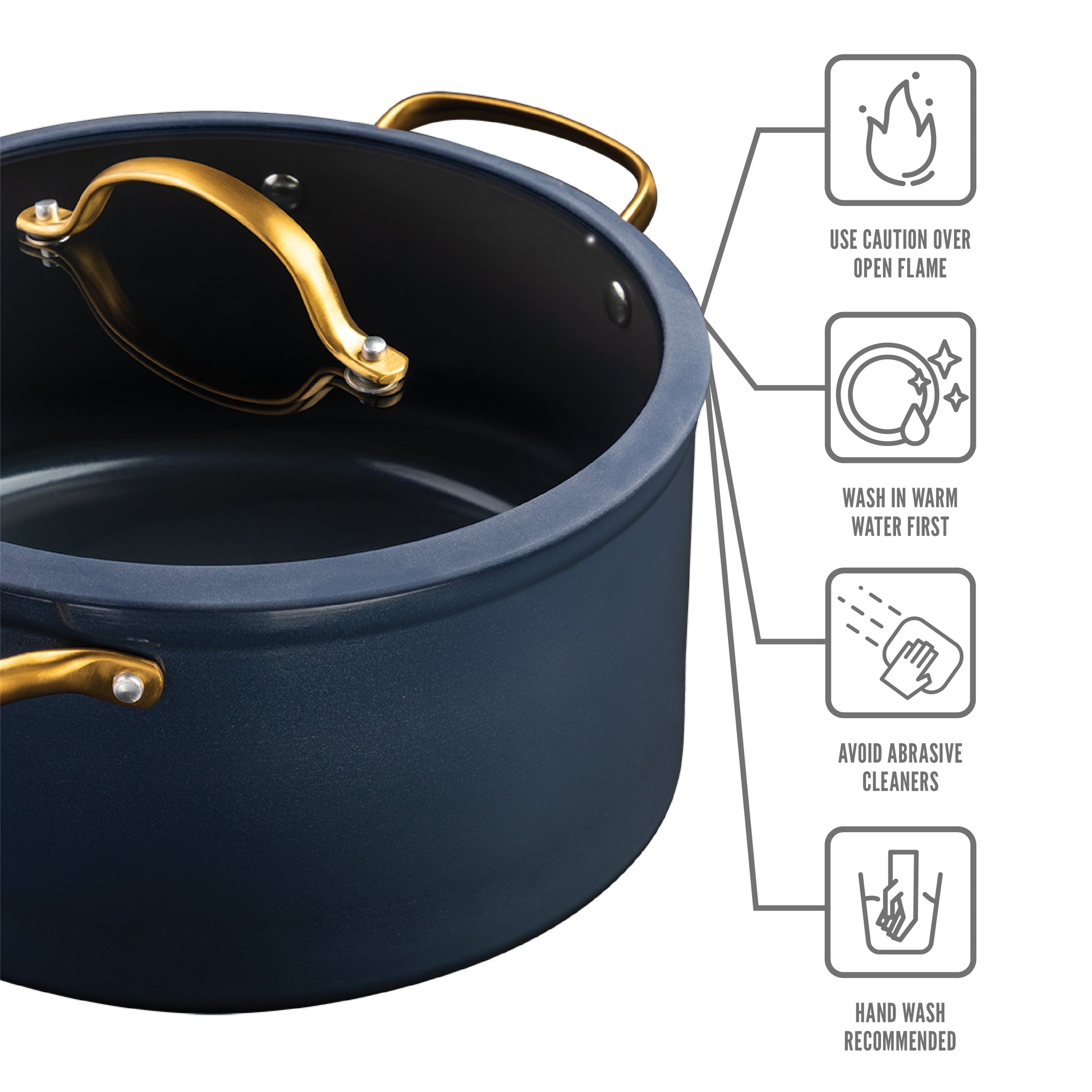 Transform Your Cooking Experience with the Thyme & Table 12-Piece Non-Stick Cookware Set in Elegant Blue