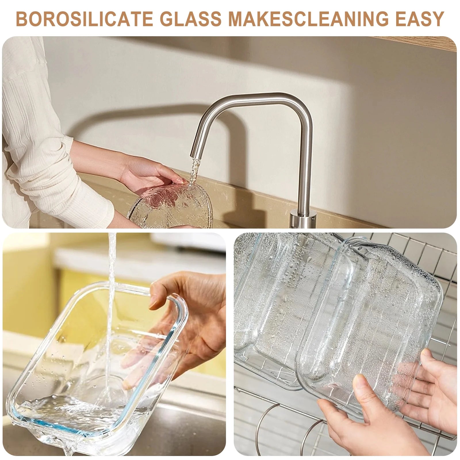 24 Pcs Versatile Glass Storage Containers with Airtight Lids for Effortless Kitchen Organization (12 Pcs Grey)