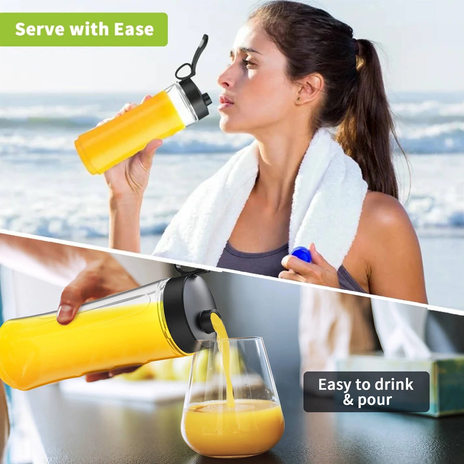 VAVSEA Personal Blender - Effortless Smoothies On-the-Go with BPA-Free Travel Cup & Lid