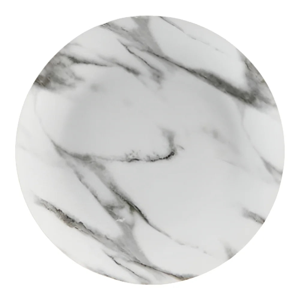 16-Piece Coupe Dinnerware Set, White, Marble