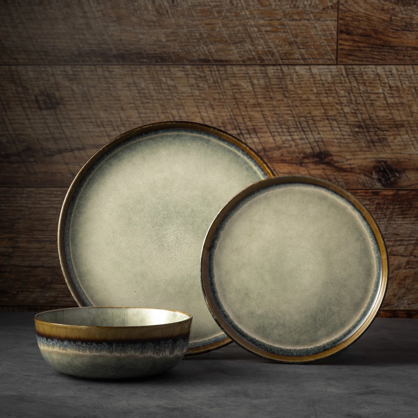 Elevate Your Dining Experience with the Wildstead 12-Piece Rustic Ceramic Dinnerware Set - Asher Collection