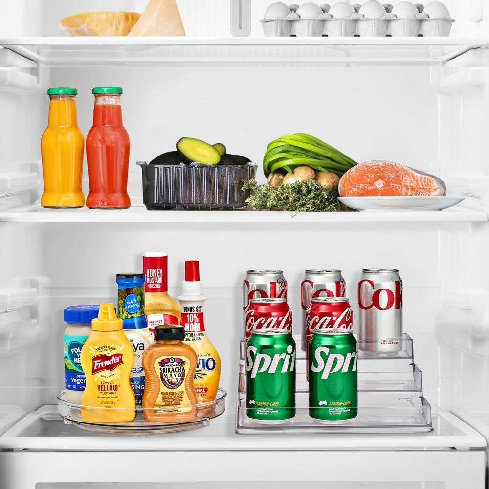 Ultimate Clear Condiment Organizer Set: 3-Tier Spice Racks & Lazy Susan for Effortless Kitchen Organization