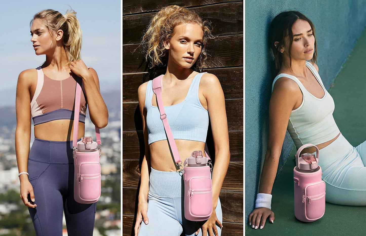 Stay Hydrated in Style: 64 OZ Half Gallon Water Bottle with Insulated Sleeve, Straw & Time Markers for Active Lifestyles