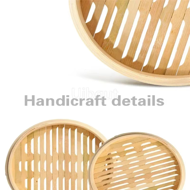 Bamboo Steamer Fish Rice Vegetable Snack Basket Set Kitchen Cooking Tools Cage or Cage Cover Cooking Cookware Cooking