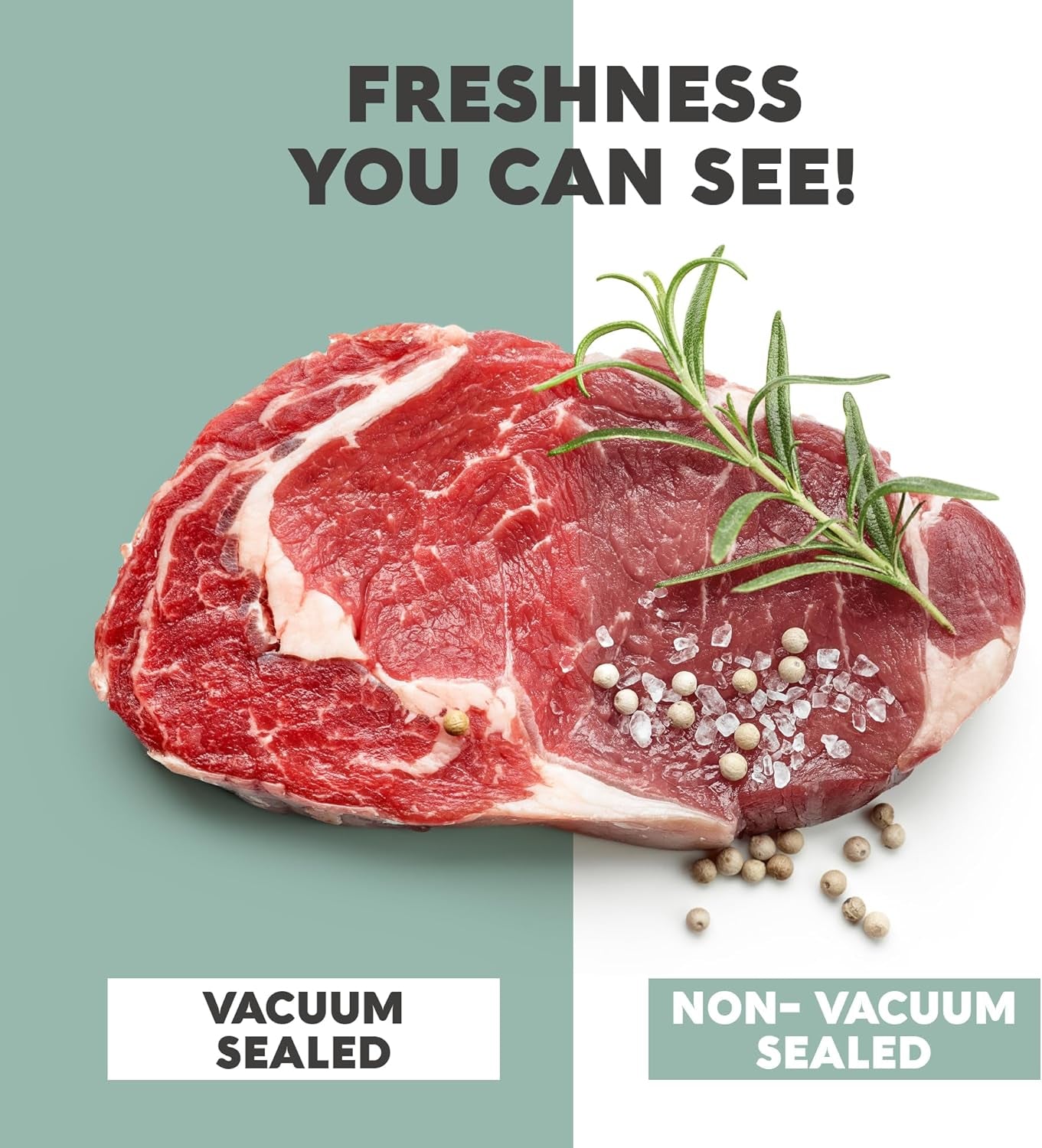 Premium Vacuum Seal Rolls - 8" x 50' Non-BPA Food Storage Bags for Freshness & Versatility - Pack of 2