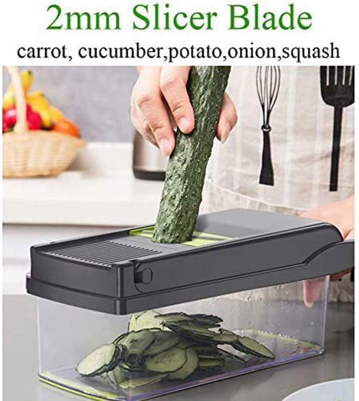 Revolutionize Your Cooking with the 11-in-1 Vegetable Chopper Mandoline Slicer - Gray, Perfect for Effortless Food Preparation!