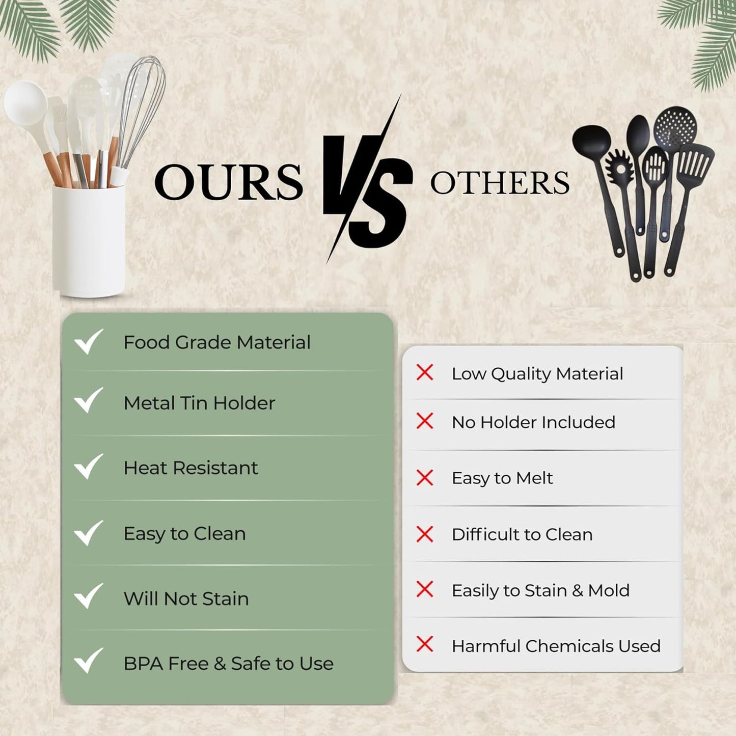 Ultimate Silicone Kitchen Utensils Set - Heat-Resistant, Non-Stick & BPA-Free Cooking Essentials with Stylish Beechwood Handles