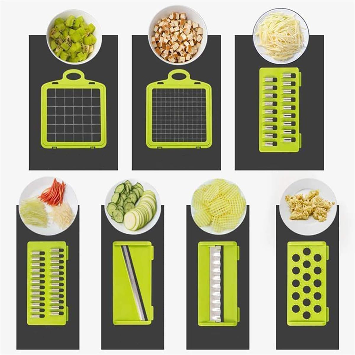 Revolutionize Your Cooking with the 11-in-1 Vegetable Chopper Mandoline Slicer - Gray, Perfect for Effortless Food Preparation!