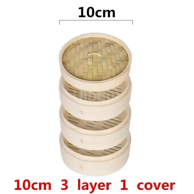 Bamboo Steamer Fish Rice Vegetable Snack Basket Set Kitchen Cooking Tools Cage or Cage Cover Cooking Cookware Cooking