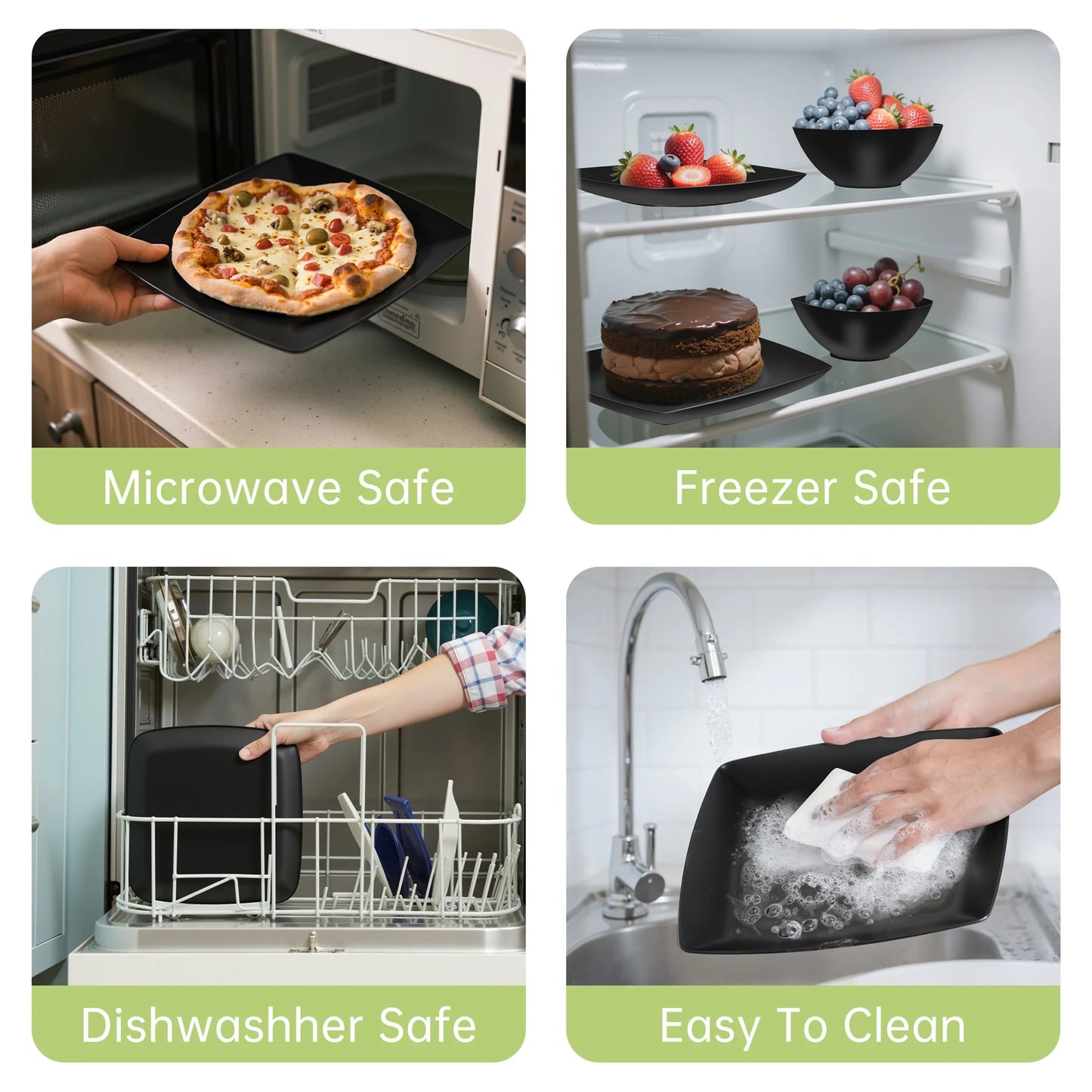 Elevate Your Dining Experience with Our 32-Piece Unbreakable Wheat Straw Dinnerware Set for 6 – Eco-Friendly, Microwave & Dishwasher Safe, Perfect for Home, Camping, and Kids!