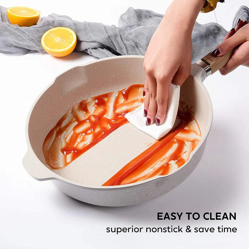 Elevate Your Culinary Experience with the 10-Piece Granite Stone Non-Stick Cookware Set by Caannasweis