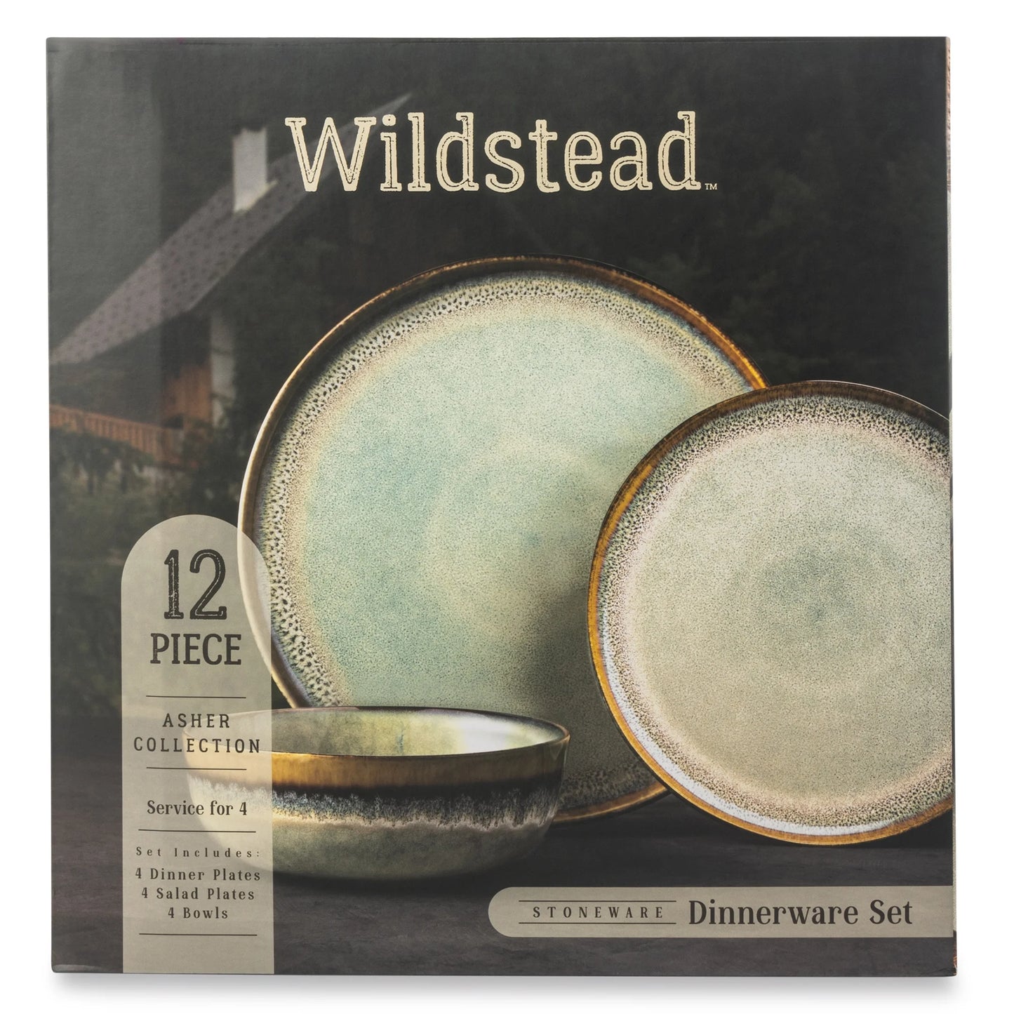 Elevate Your Dining Experience with the Wildstead 12-Piece Rustic Ceramic Dinnerware Set - Asher Collection