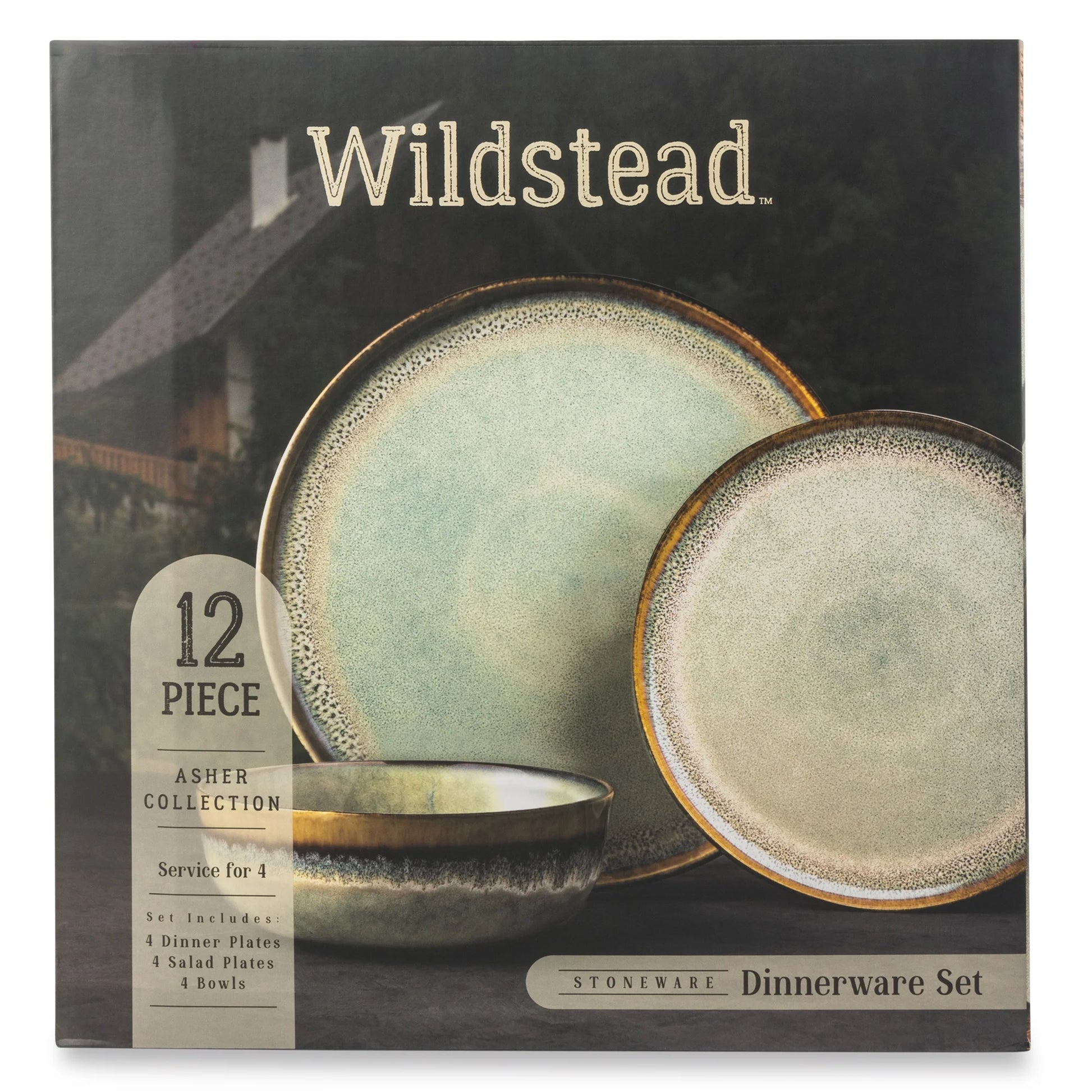 Elevate Your Dining Experience with the Wildstead 12-Piece Rustic Ceramic Dinnerware Set - Asher Collection