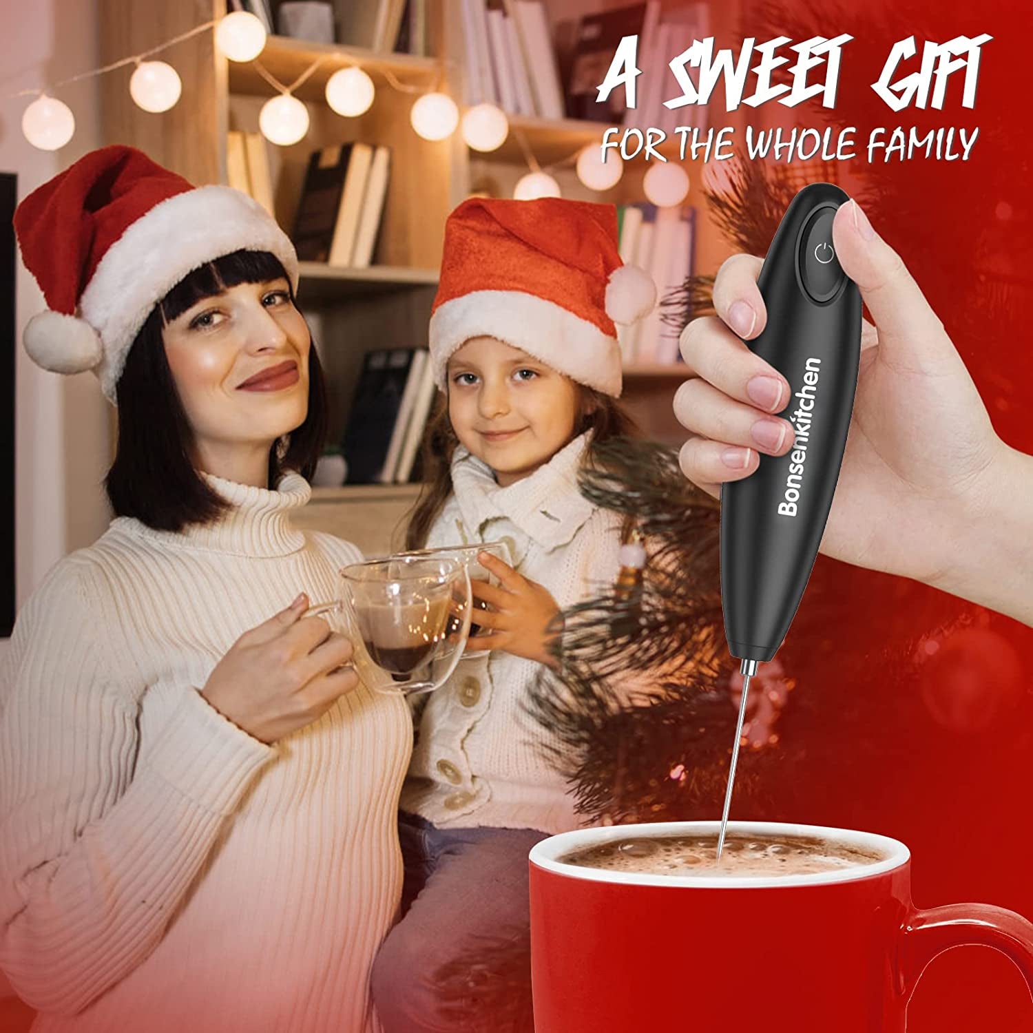 Elevate Your Coffee Experience with the Stylish Black Handheld Milk Frother - Perfect for Lattes, Matcha, and More!