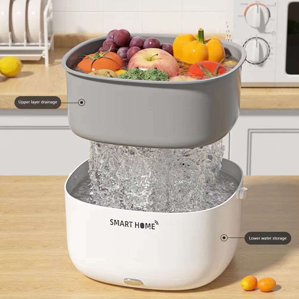 Revolutionary Ultrasonic Vegetable Washer - Effortlessly Remove Pesticides and Dirt from Your Fruits and Veggies!