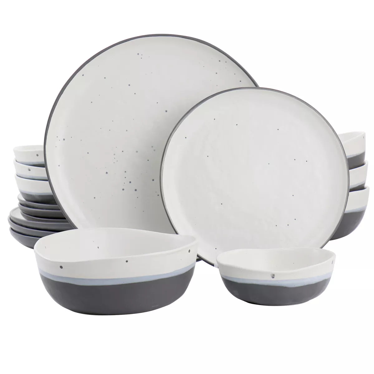 Elevate Your Dining Experience with the Gibson Elite Rhinebeck 16-Piece Round Stoneware Dinnerware Set in Elegant Blue