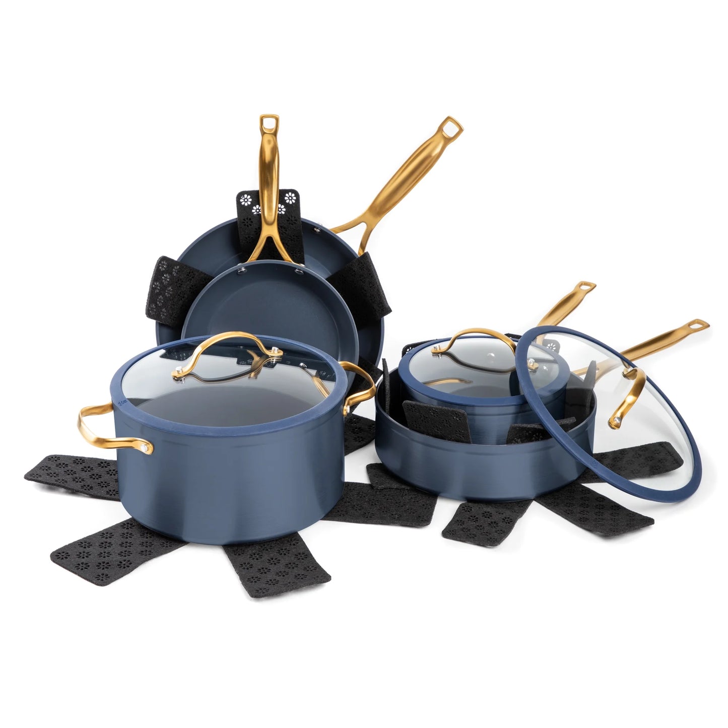 Transform Your Cooking Experience with the Thyme & Table 12-Piece Non-Stick Cookware Set in Elegant Blue