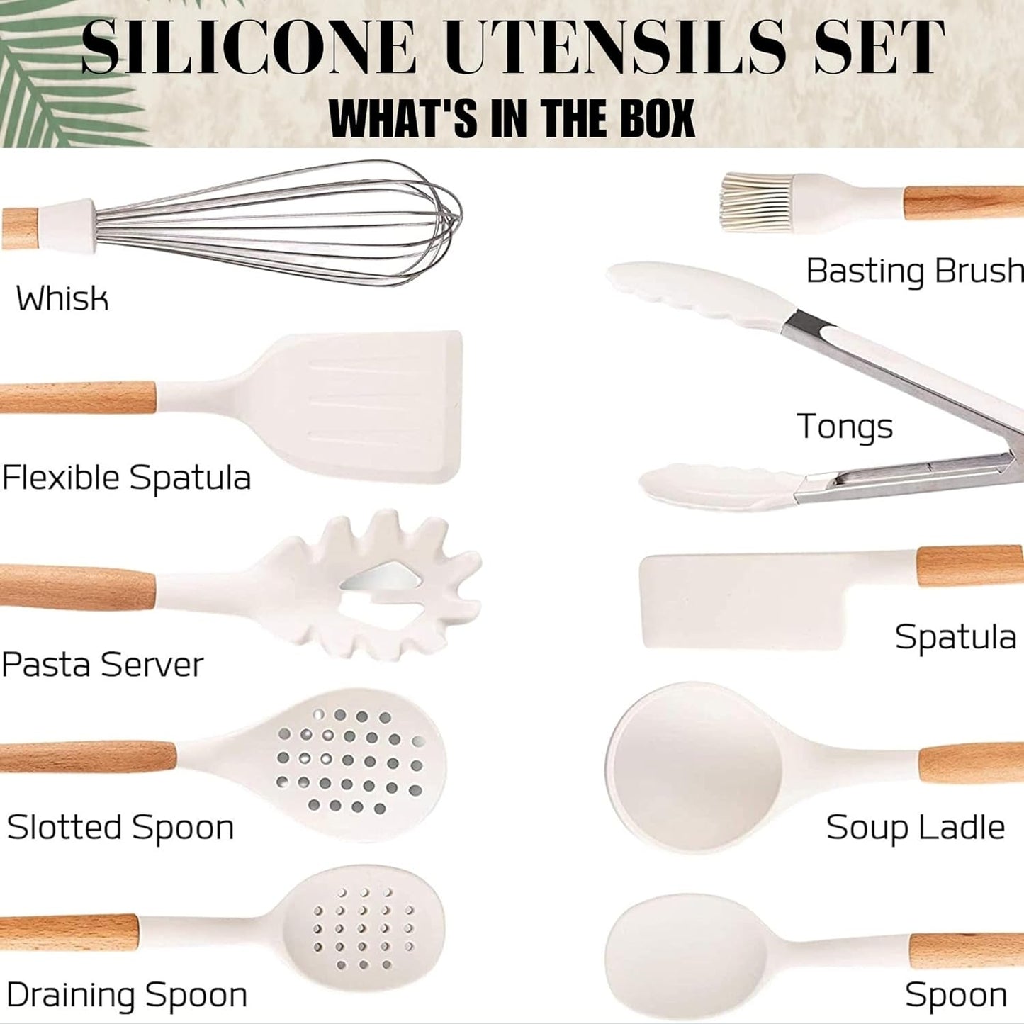 Ultimate Silicone Kitchen Utensils Set - Heat-Resistant, Non-Stick & BPA-Free Cooking Essentials with Stylish Beechwood Handles