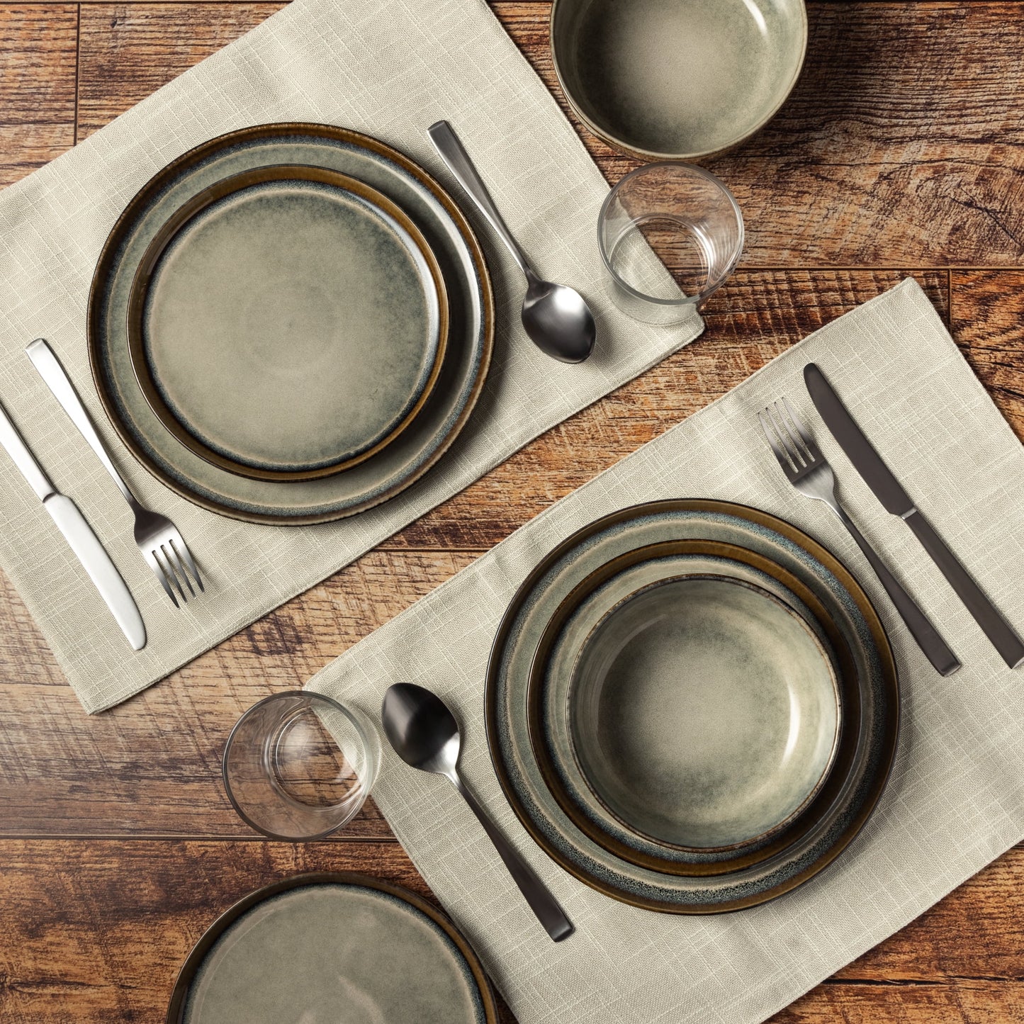 Elevate Your Dining Experience with the Wildstead 12-Piece Rustic Ceramic Dinnerware Set - Asher Collection