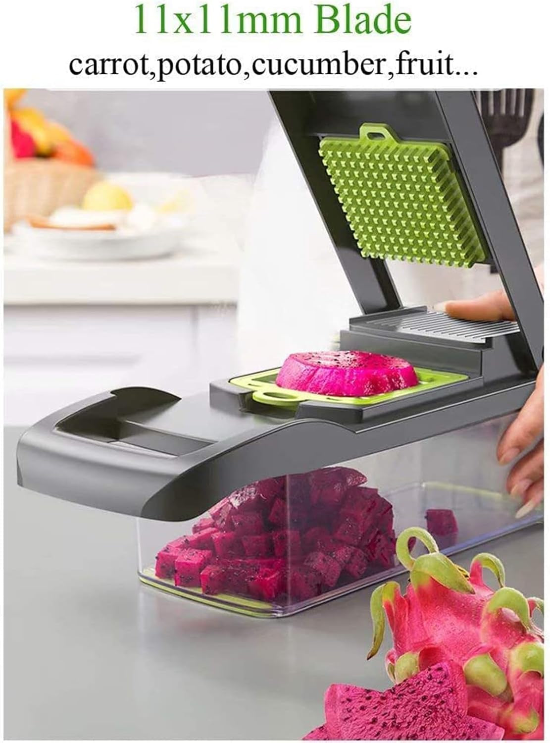 Revolutionize Your Cooking with the 11-in-1 Vegetable Chopper Mandoline Slicer - Gray, Perfect for Effortless Food Preparation!