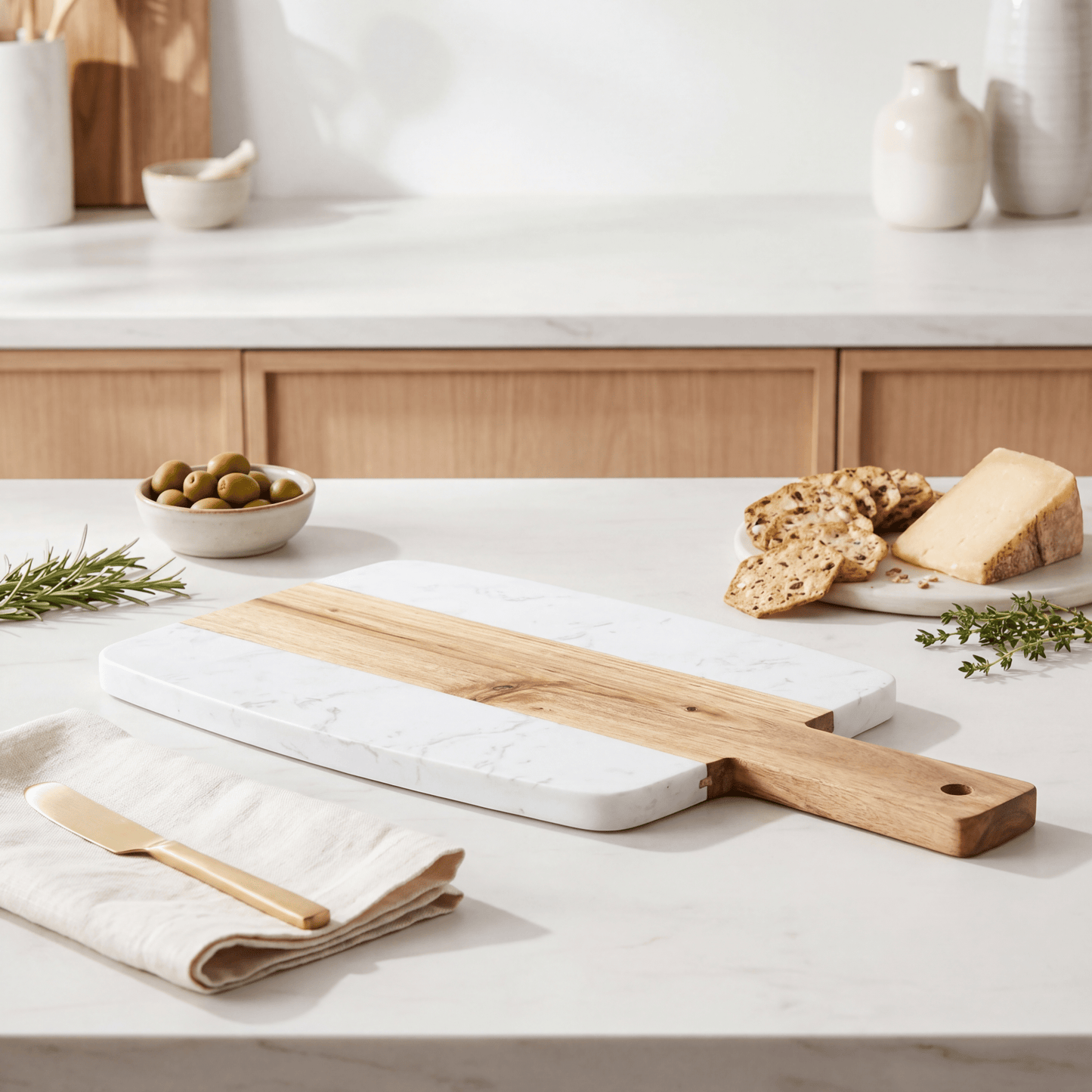The Marble & Acacia Serve Board - Love Notes from the Kitchen